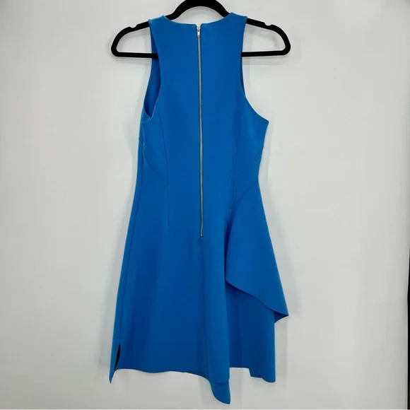 Elizabeth And James Sleeveless Asymmetrical Tiered Mini Dress Blue Size 6 - Picture 5 of 9